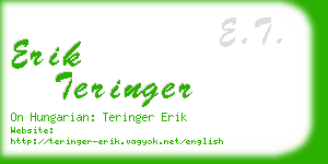 erik teringer business card